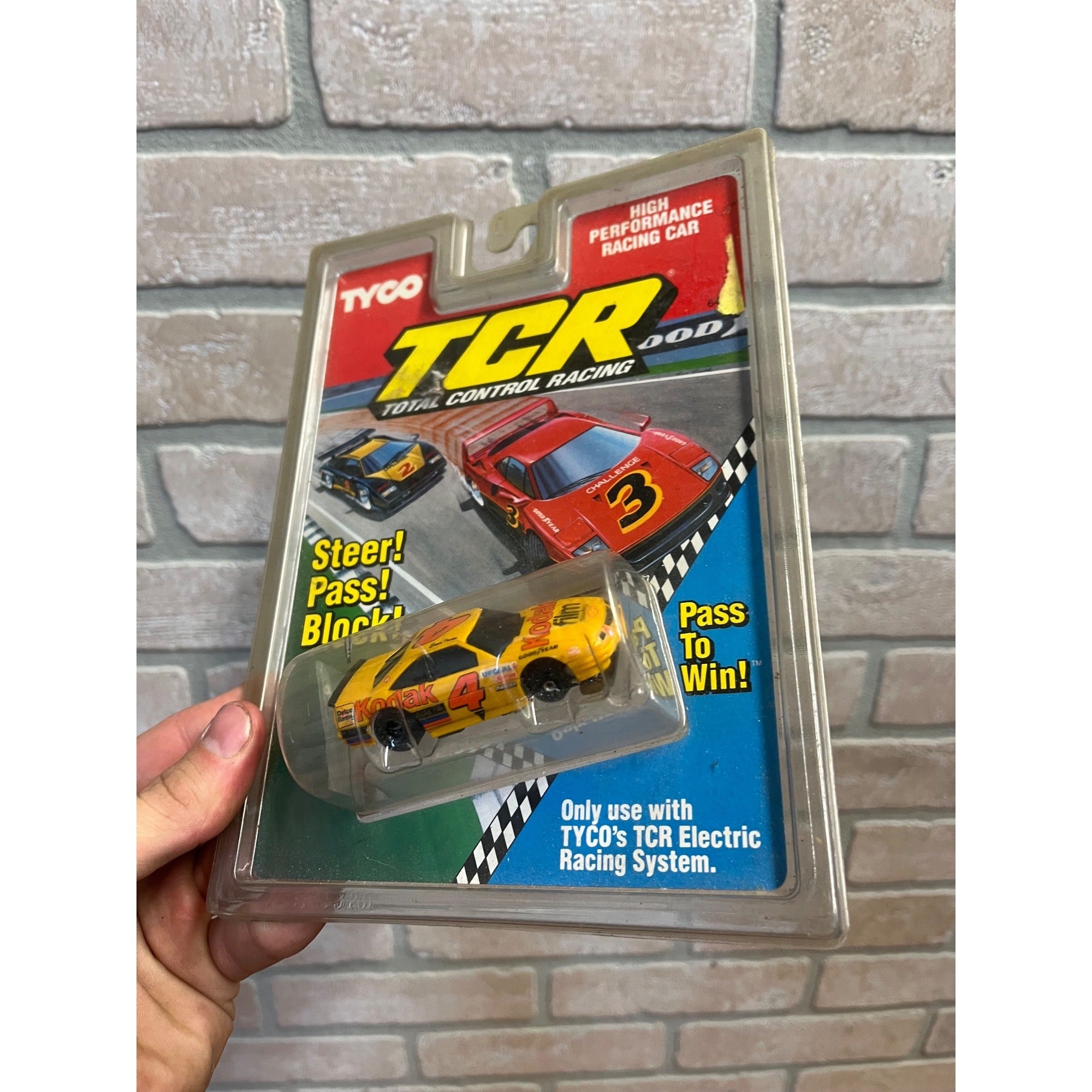 Tyco 6475 TCR Kodak Film 4 Stock Car HO Scale Slotless CAR NEW