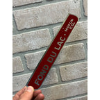 Vintage 1940s Fond du Lac Motor Co. Advertising License Plate Topper? WI Wis