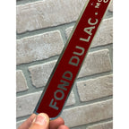 Vintage 1940s Fond du Lac Motor Co. Advertising License Plate Topper? WI Wis