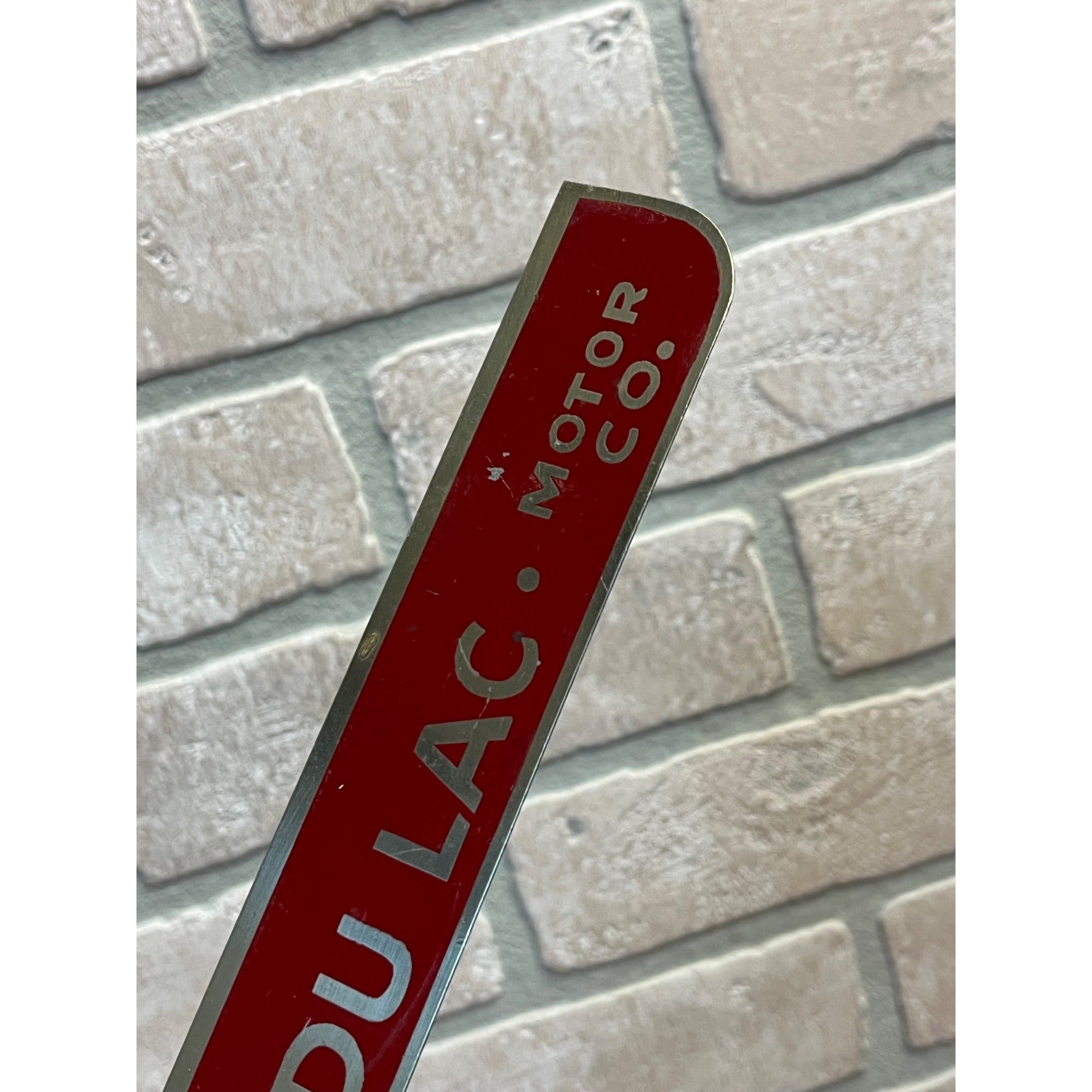 Vintage 1940s Fond du Lac Motor Co. Advertising License Plate Topper? WI Wis
