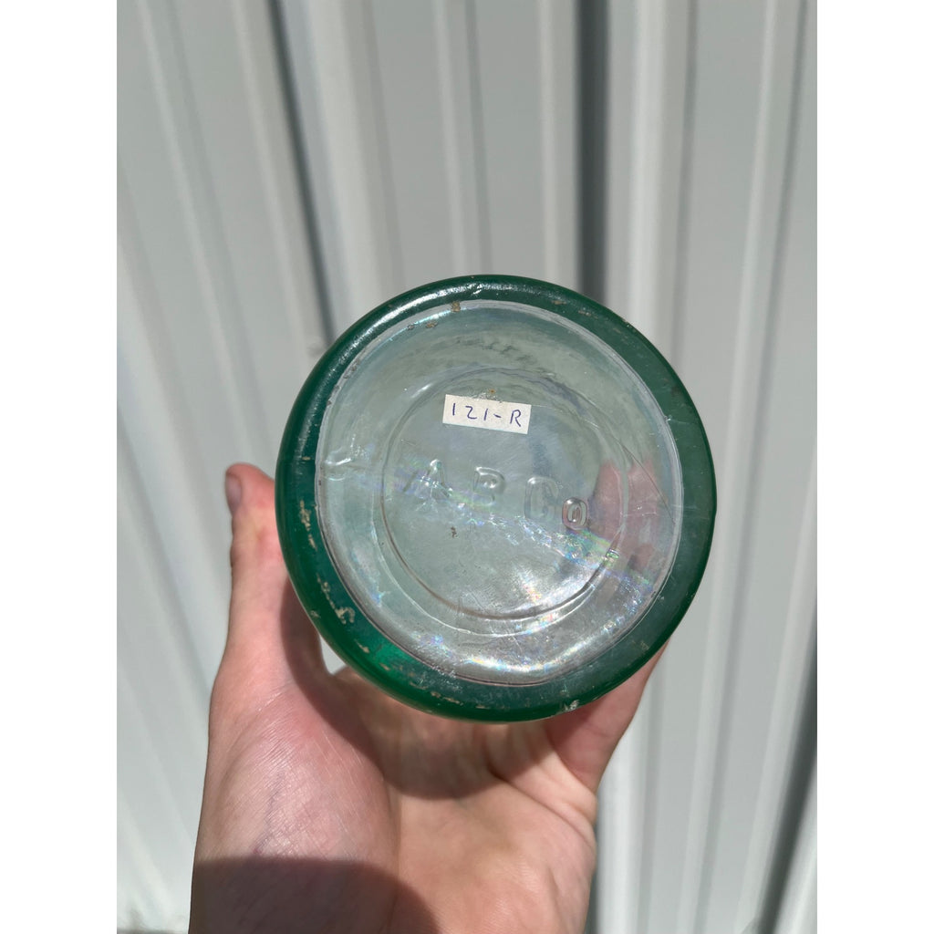Pre-Pro Phil Scheuermann Brewing Hancock Michigan Beer Bottle Quart Clear Aqua Blue