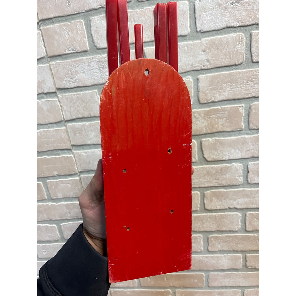 Vintage Mid-Century MCM Red/White Knife Block Holder Bakelite Knives Allenton WI