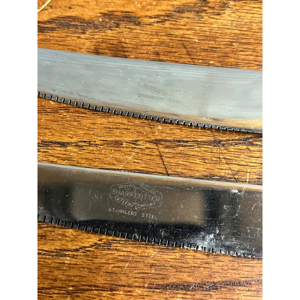 Vintage Mid-Century MCM Red/White Knife Block Holder Bakelite Knives Allenton WI