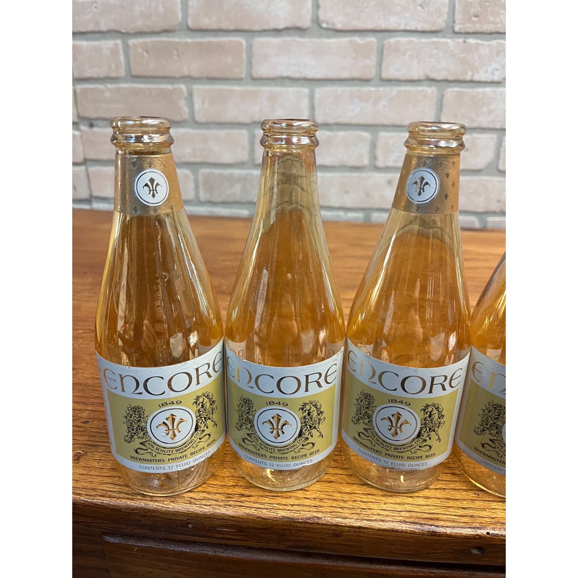 Vintage 1960s Schlitz Encore Beer 6-Pack Cardboard Carrier & Bottles Milwaukee