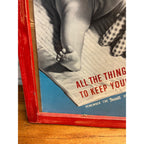 Vintage Rexall Advertising Baby Needs Drug Store Pharmacy Sign Poster.