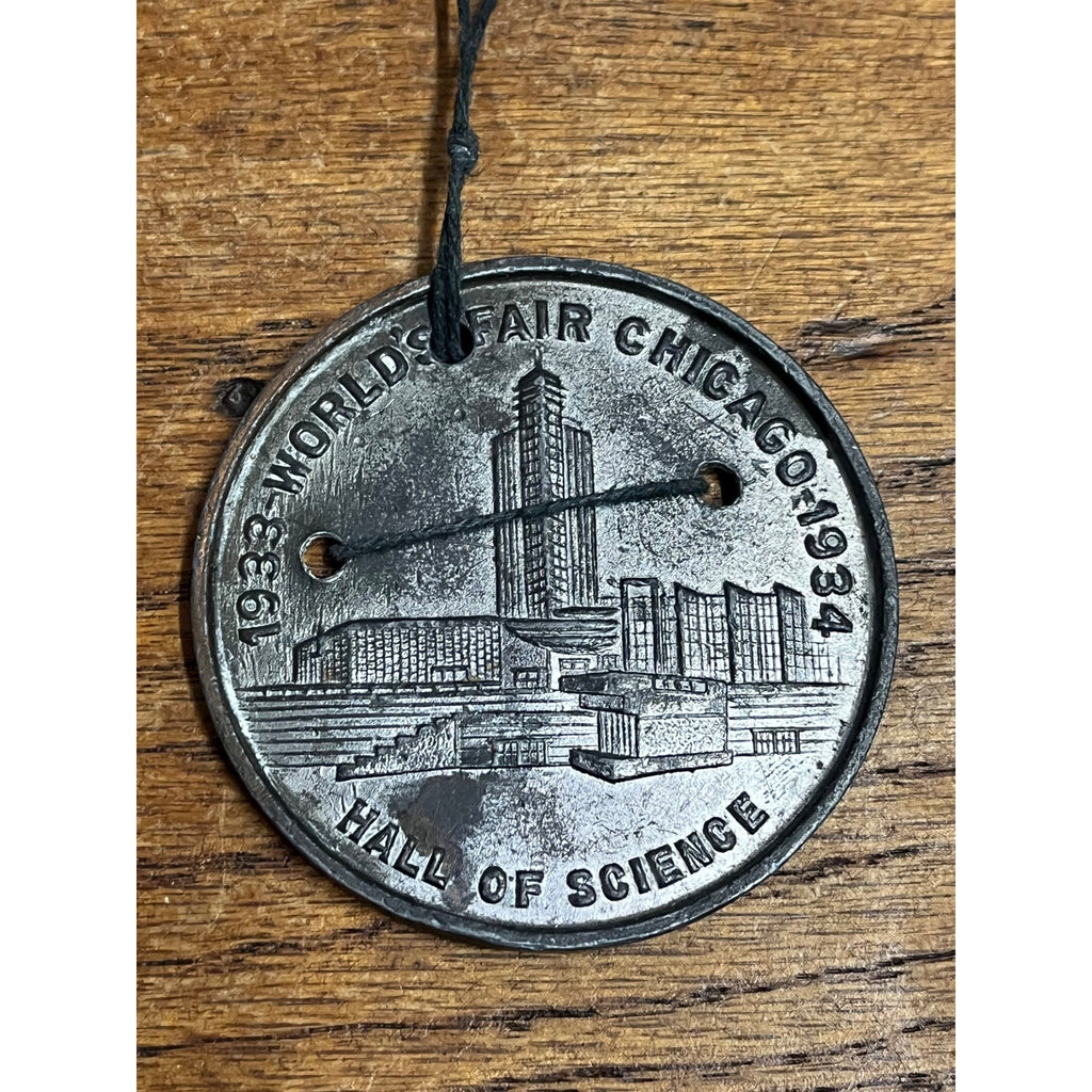 Vintage Chicago Worlds Fair Hall of Science Souvenir Token Medal 1934