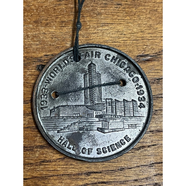 Vintage Chicago Worlds Fair Hall of Science Souvenir Token Medal 1934