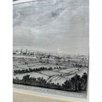 Vintage Framed Florence Italy Panorama Print | Firenze Engraving | European Landscape Art