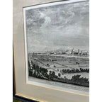 Vintage Framed Florence Italy Panorama Print | Firenze Engraving | European Landscape Art