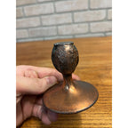Antique Victorian Walnut Figural Nut Cracker Stand & Hammer 2pc Cast metal