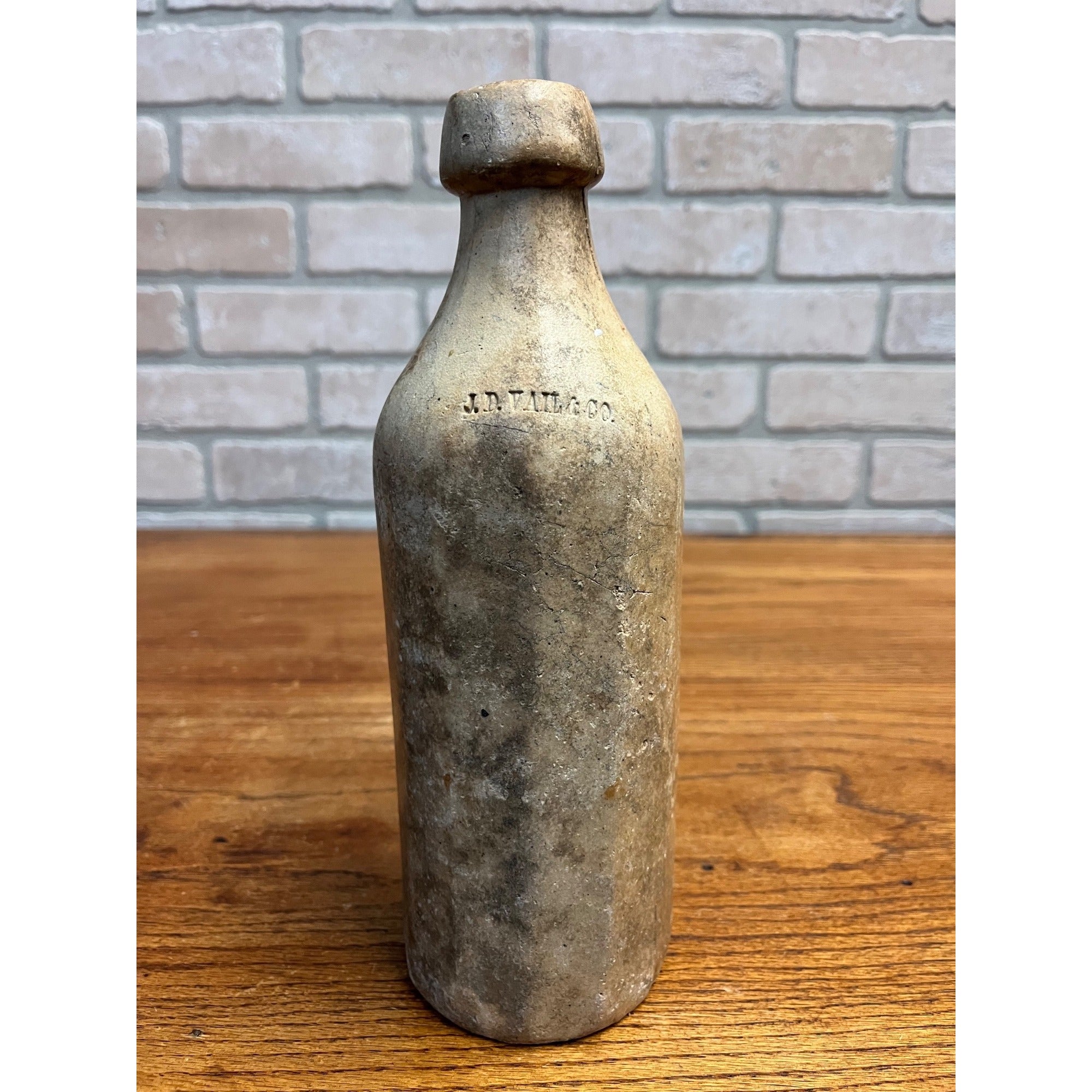 Antique J.D. Vail & Co. Beer/Ale Stoneware Bottle - St Louis, MO (1867-72)