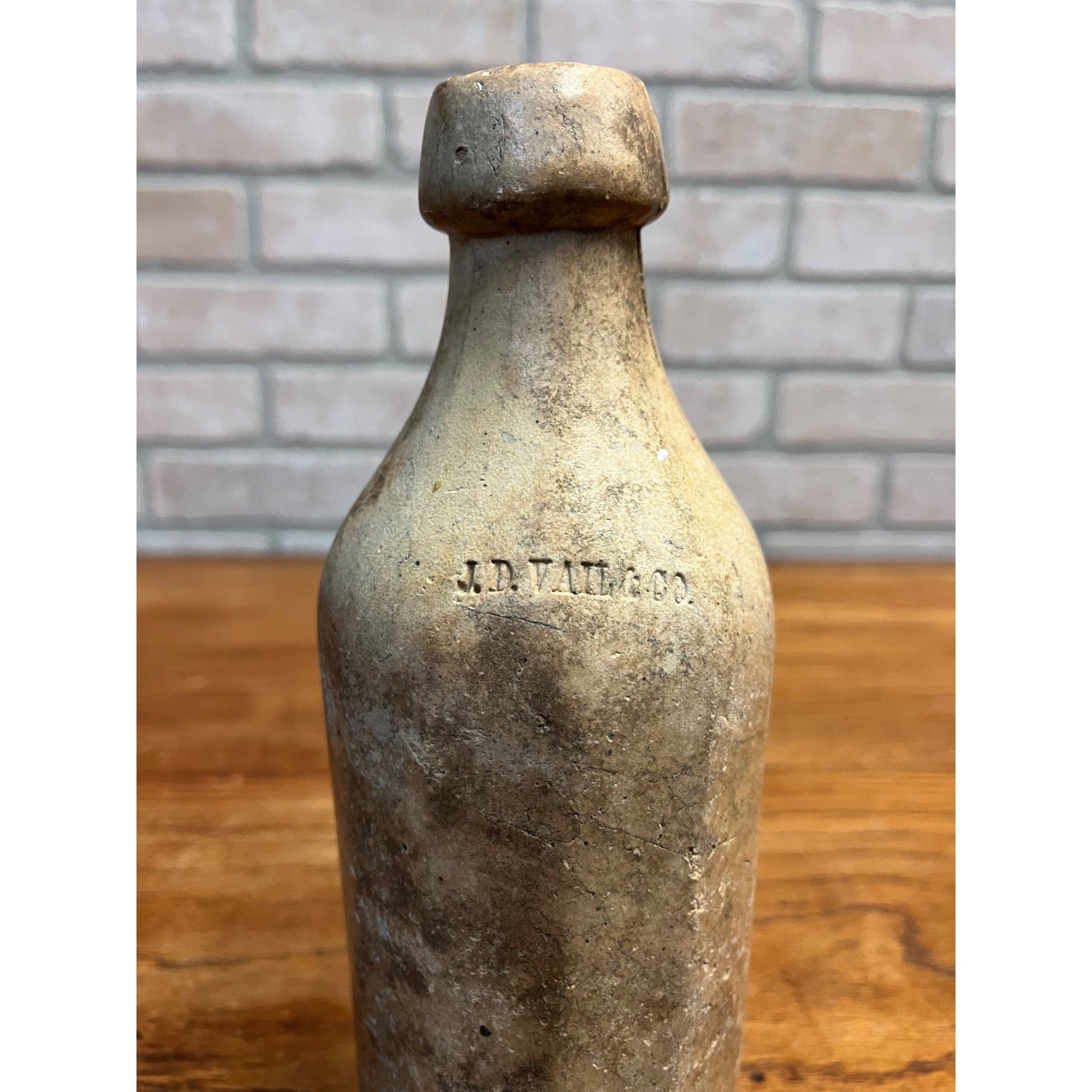 Antique J.D. Vail & Co. Beer/Ale Stoneware Bottle - St Louis, MO (1867-72)