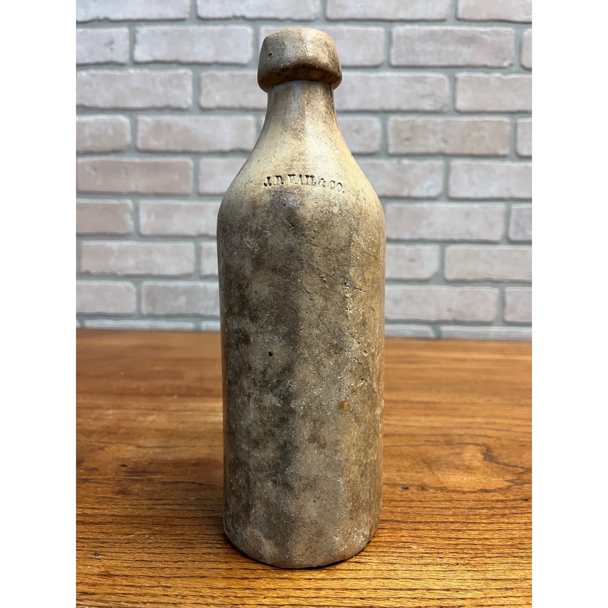 Antique J.D. Vail & Co. Beer/Ale Stoneware Bottle - St Louis, MO (1867-72)