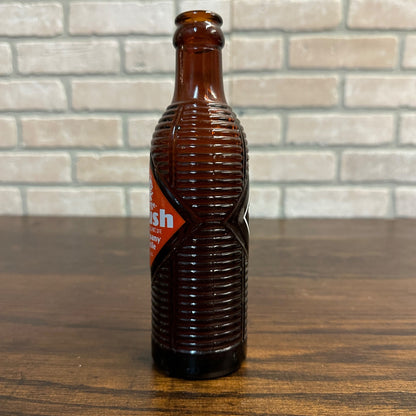 Vintage 1964 Orange Crush Soda Brown Ribbed Crushie Bottle ACL Glass