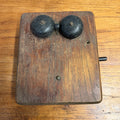 Antique Oak Ringer Box Telephone 1910s Oak Wall Handset