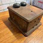 Antique Oak Ringer Box Telephone 1910s Oak Wall Handset