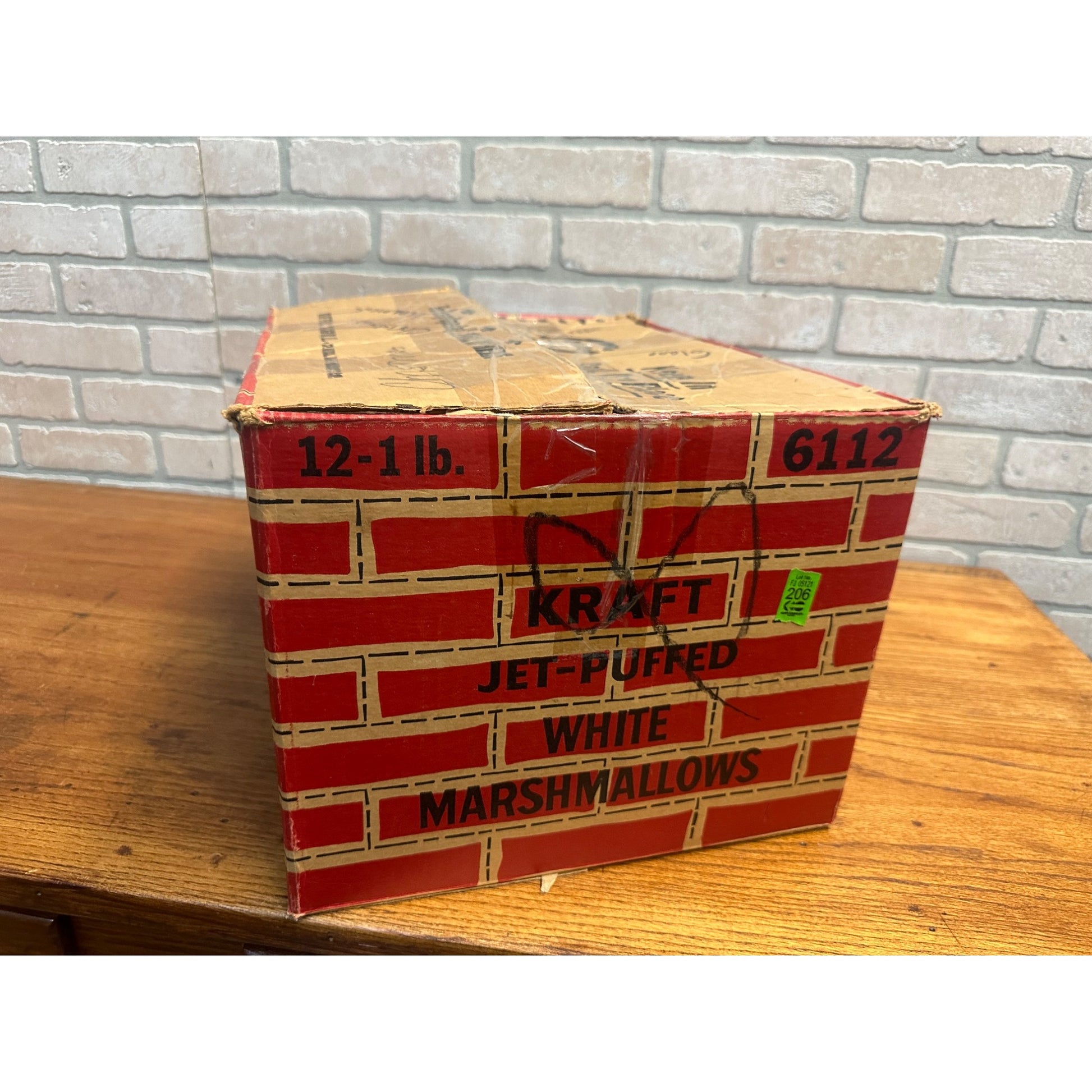Vintage 1960s Kraft Jet-Puffed Marshmallows Christmas Empty Cardboard Box