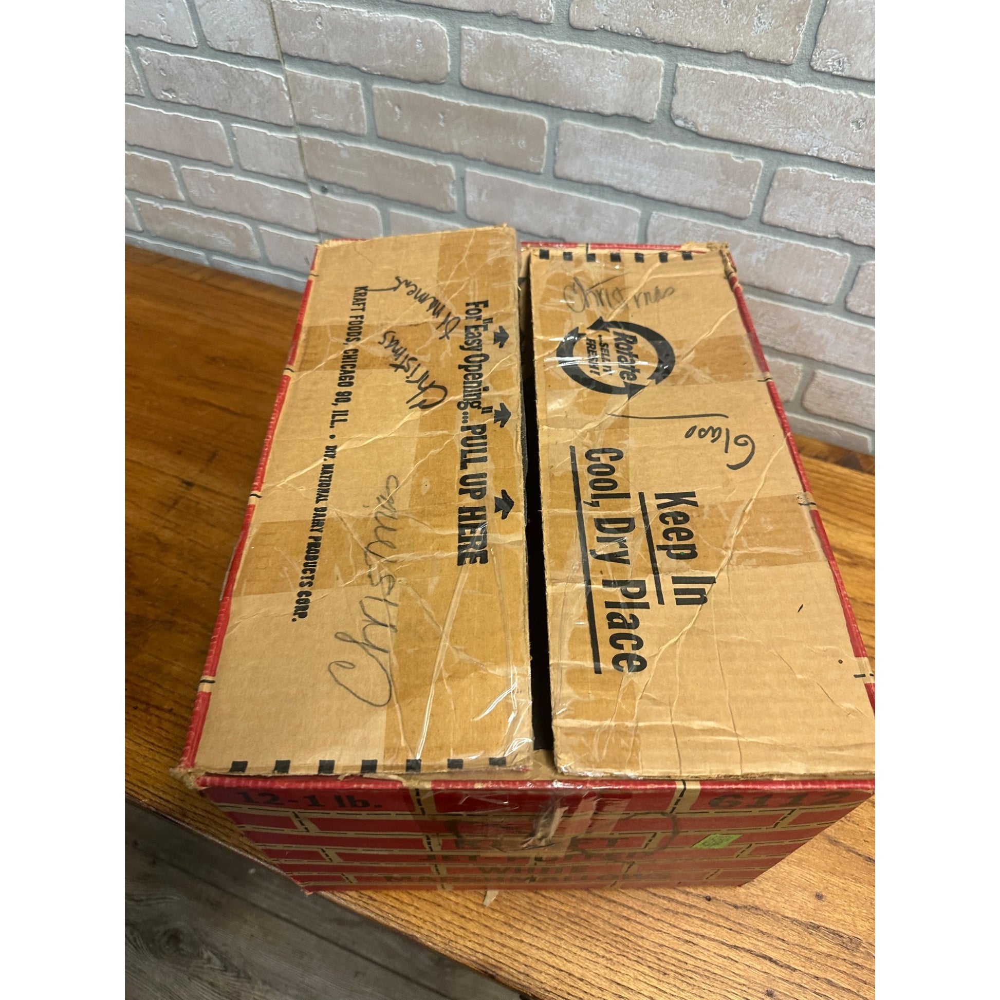 Vintage 1960s Kraft Jet-Puffed Marshmallows Christmas Empty Cardboard Box