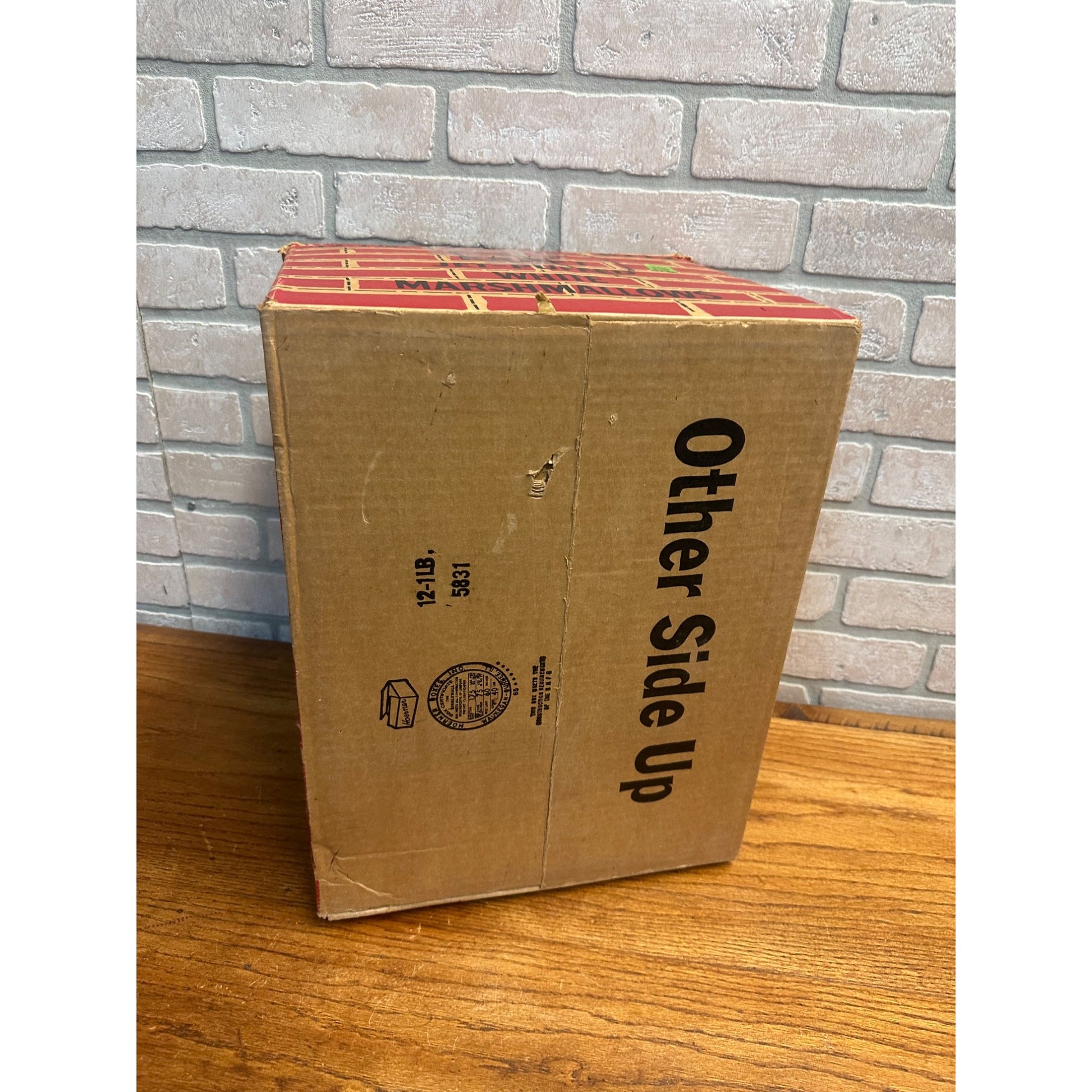 Vintage 1960s Kraft Jet-Puffed Marshmallows Christmas Empty Cardboard Box