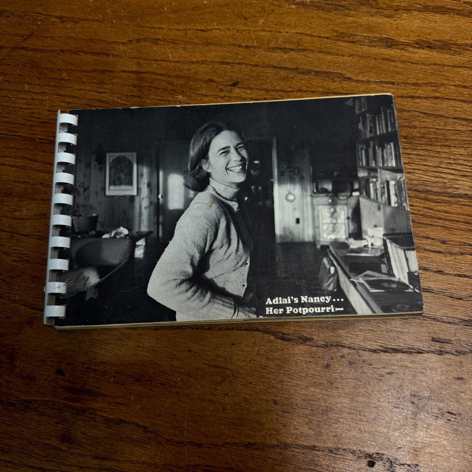 Adlai Stevenson Campaign Recipe Book Nancy Her Potpourri SIGNED Cook Book Spiral