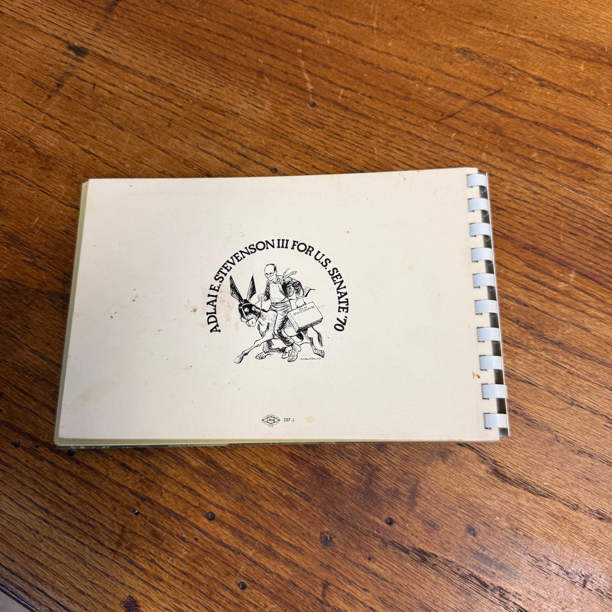 Adlai Stevenson Campaign Recipe Book Nancy Her Potpourri SIGNED Cook Book Spiral