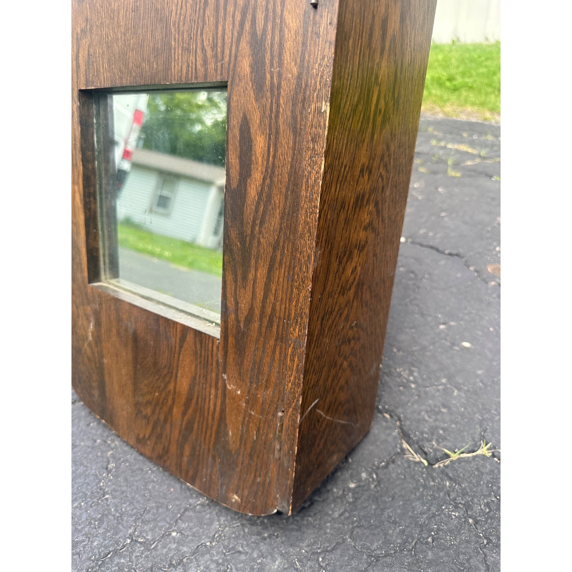 Antique 1800s Arts & Crafts Mission Oak Medicine Cabinet Mirror