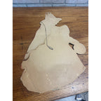 SCARCE Vintage 1930s Halloween Diecut Beistle Walking Witch Crepe Paper Antique