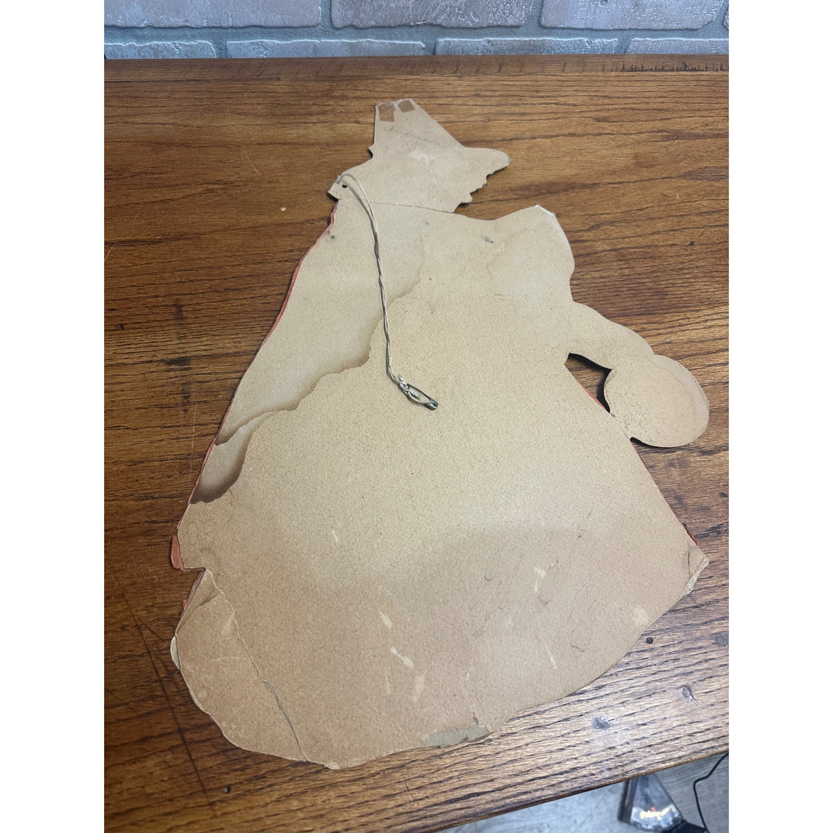 SCARCE Vintage 1930s Halloween Diecut Beistle Walking Witch Crepe Paper Antique