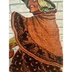 SCARCE Vintage 1930s Halloween Diecut Beistle Walking Witch Crepe Paper Antique