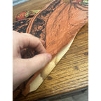 SCARCE Vintage 1930s Halloween Diecut Beistle Walking Witch Crepe Paper Antique