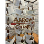 Antique Wood and Glass Mercantile Arrow Collar Store Display / Vintage Clothing / Haberdashery