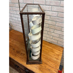 Antique Wood and Glass Mercantile Arrow Collar Store Display / Vintage Clothing / Haberdashery