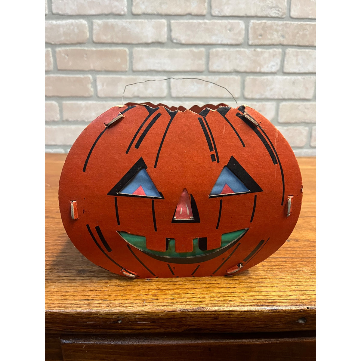 Vintage Halloween Jack o' Lantern JOL Double-Sided Cardboard - Dolly Toy Co. 8"