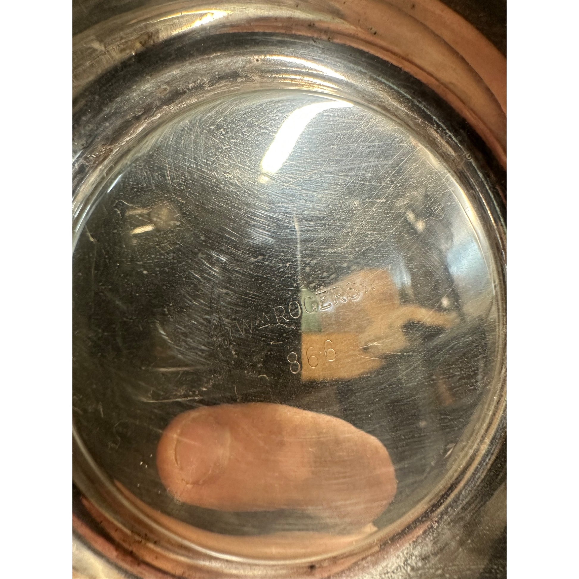 Vintage Wm. Rogers No. 866 Chip & Dip Serving Tray Silver Plated Ornate