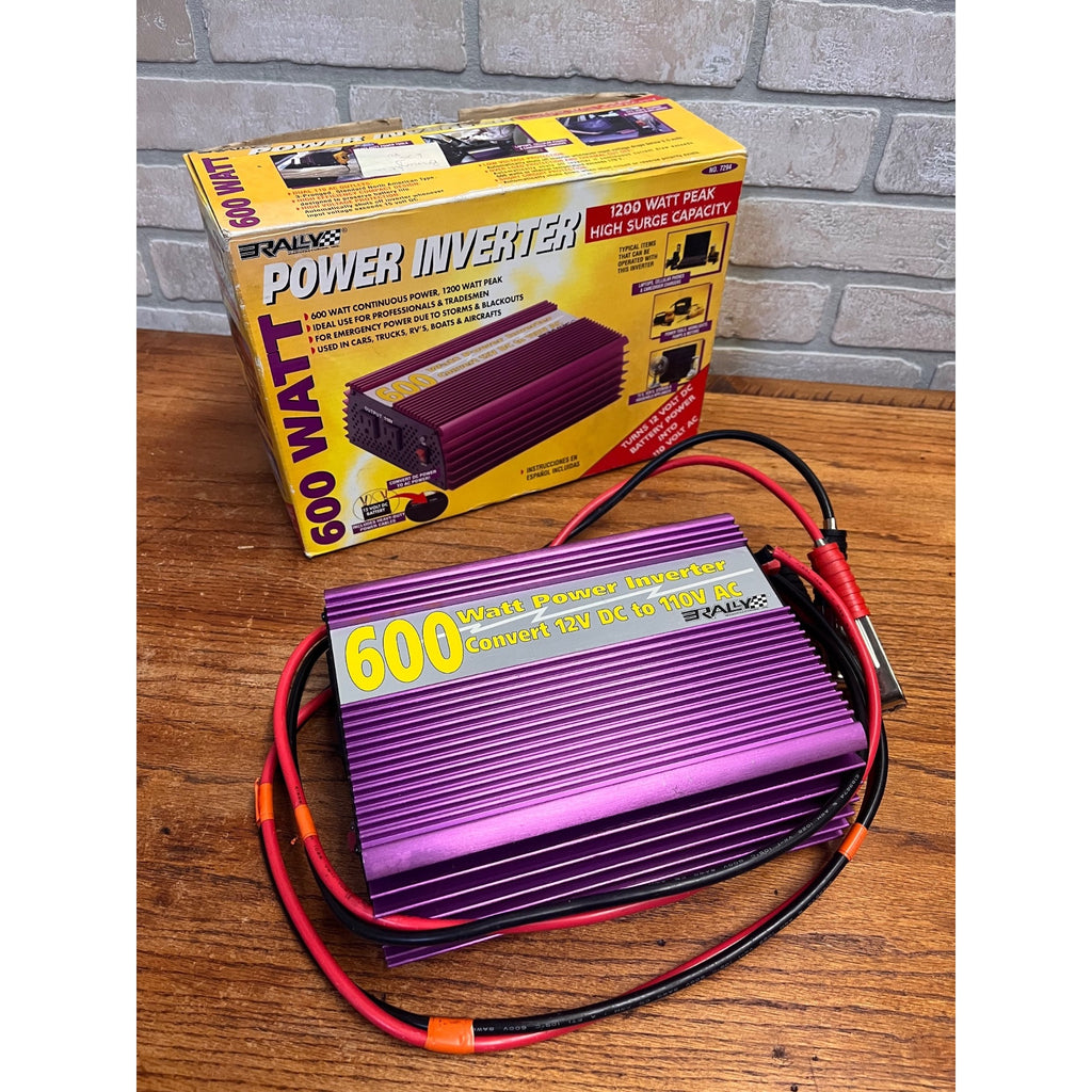 Vintage Rally 600 Watt Power Inverter Open Box Old School - Like New (1999)