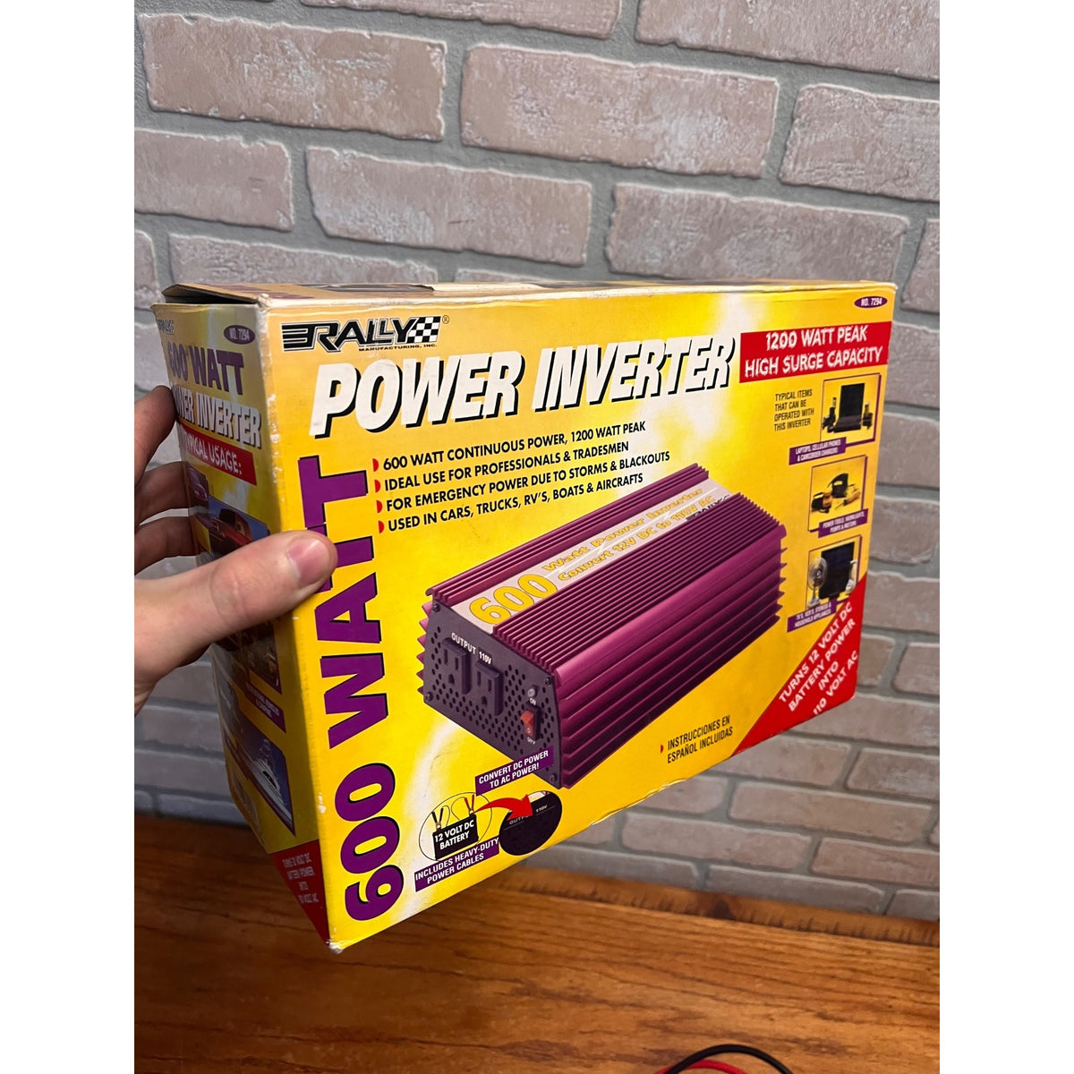 Vintage Rally 600 Watt Power Inverter Open Box Old School - Like New (1999)