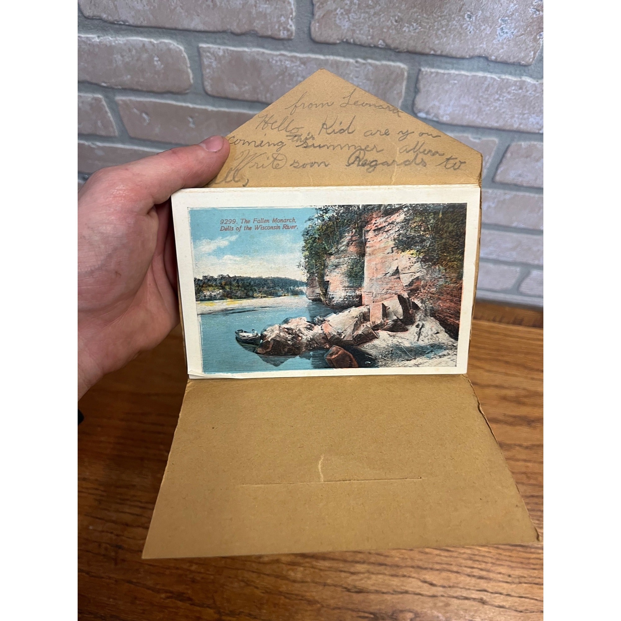 Vintage The Dells Of The Wisconsin River Souvenir Postcard Views Folder Fold-Out