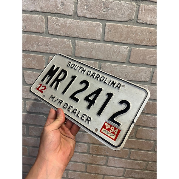 1994 South Carolina SC License Plate Tag Dealer Plate MR12412