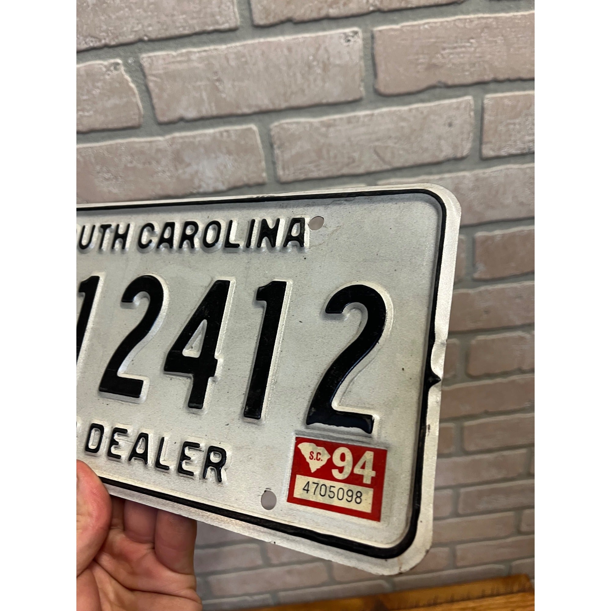 1994 South Carolina SC License Plate Tag Dealer Plate MR12412