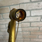 Antique Bronze Art Nouveau Victorian Lamp Base for Slag Glass / Stained Shade