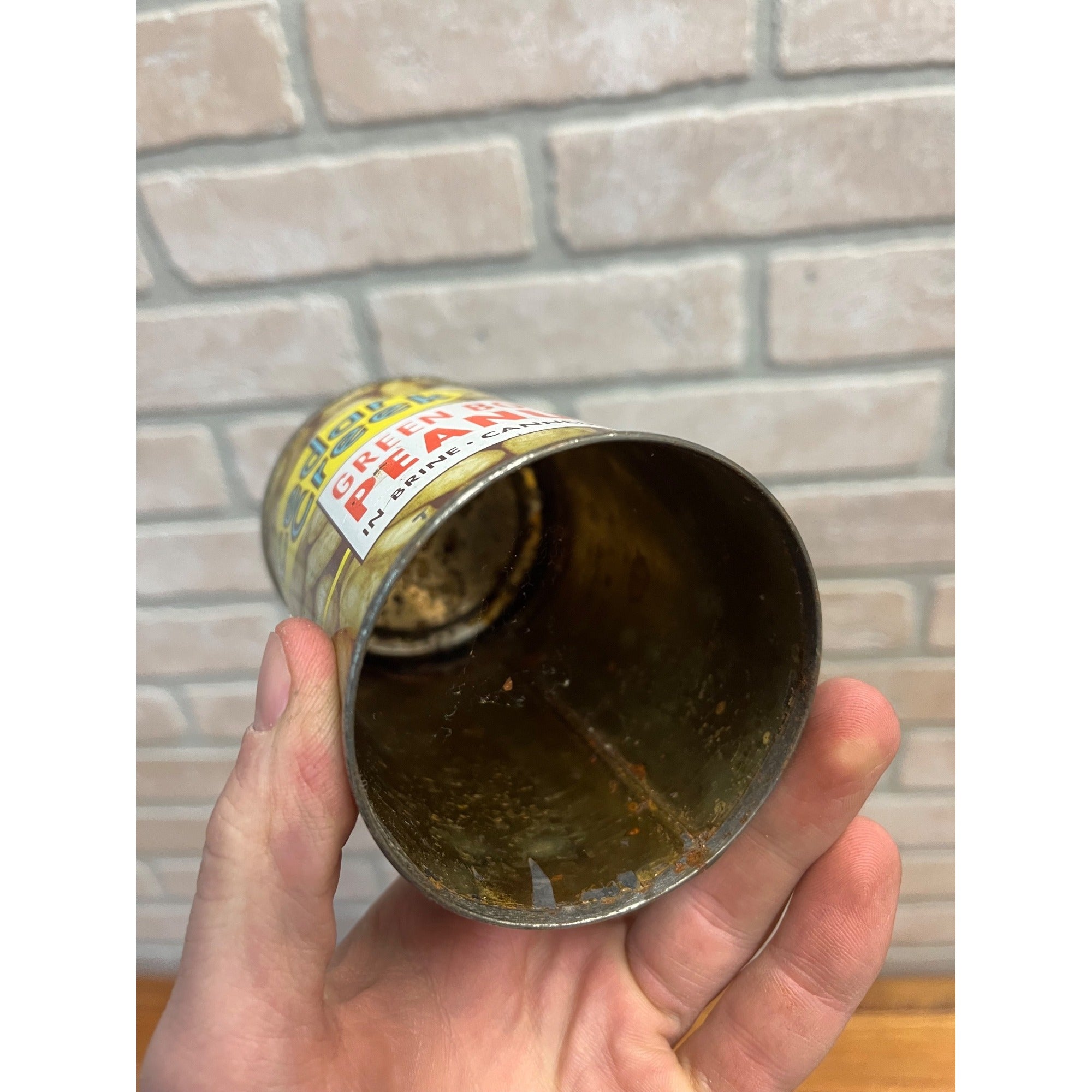 Vintage Cedar Creek Peanuts Keywind Tin Advertising Can Harrel Bros Eastman GA