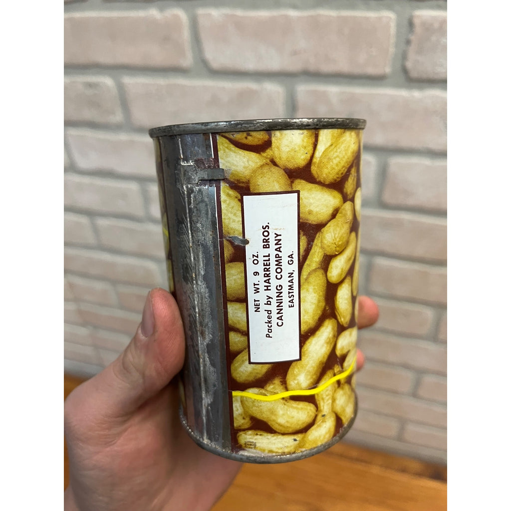 Vintage Cedar Creek Peanuts Keywind Tin Advertising Can Harrel Bros Eastman GA