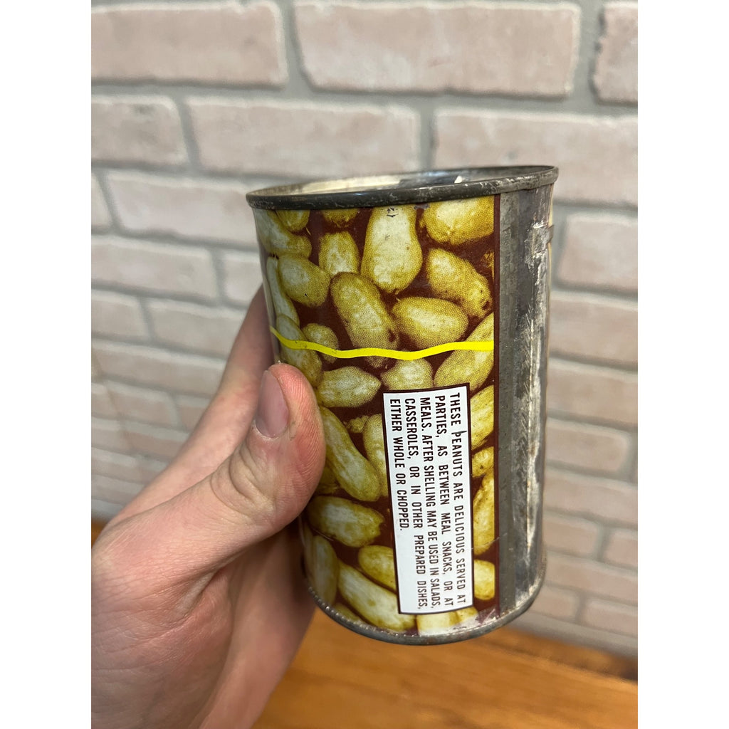 Vintage Cedar Creek Peanuts Keywind Tin Advertising Can Harrel Bros Eastman GA