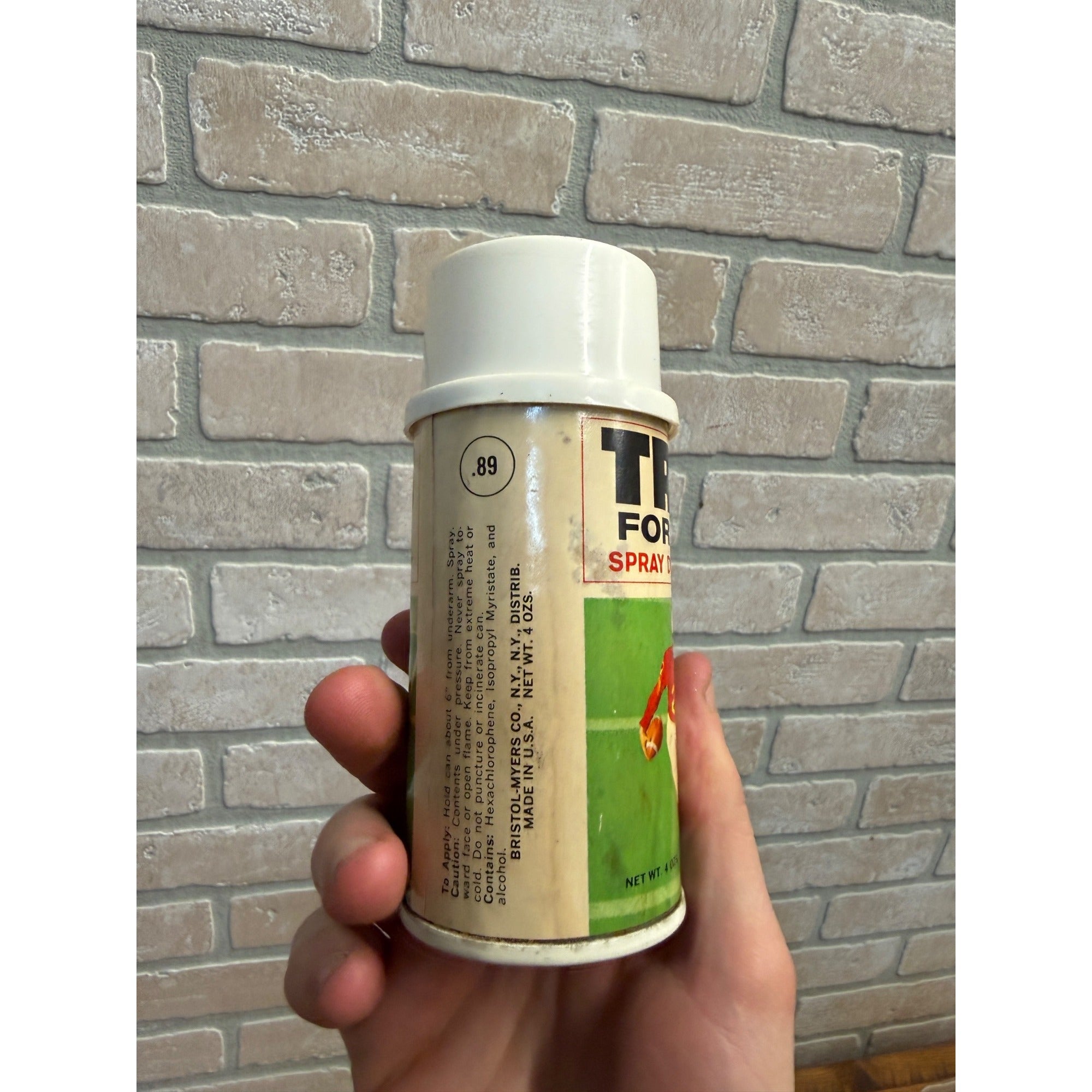 Vintage Trig Deodorant Antiperspirant for Men Sports Graphics Spray Can Full