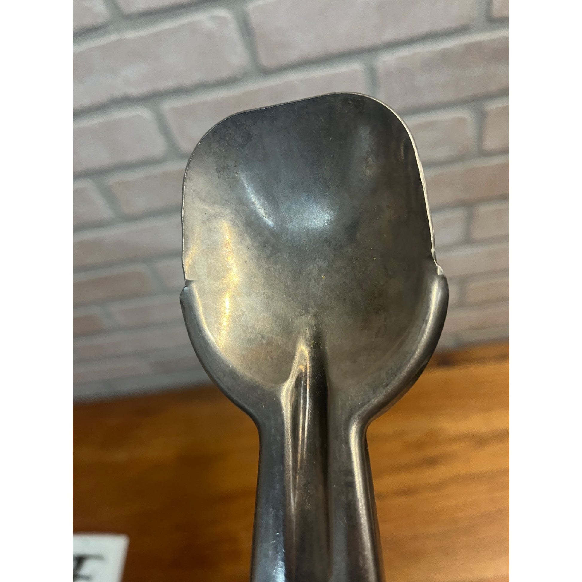 Vintage Metal Ice Cream Scoop w/ Advertising Waupun Farmers Mutual Insurance Co.