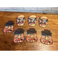 Vintage 1940s Halloween Cardboard Costume Masks Japan Lot (7) Eyepatch Cigar