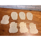 Vintage 1940s Halloween Cardboard Costume Masks Japan Lot (7) Eyepatch Cigar