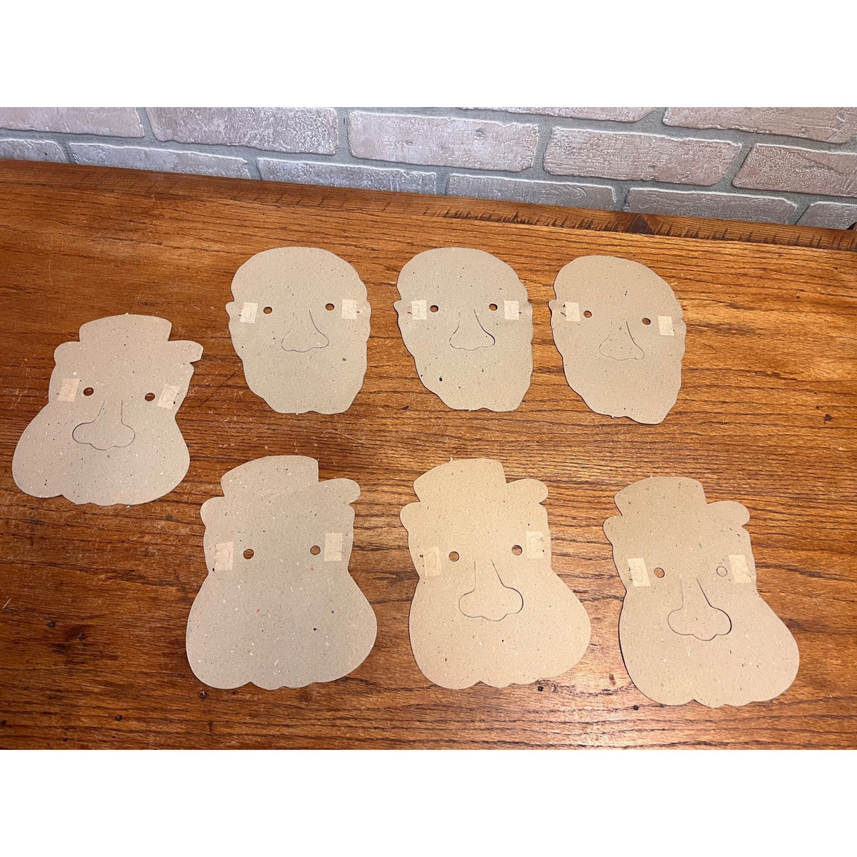 Vintage 1940s Halloween Cardboard Costume Masks Japan Lot (7) Eyepatch Cigar
