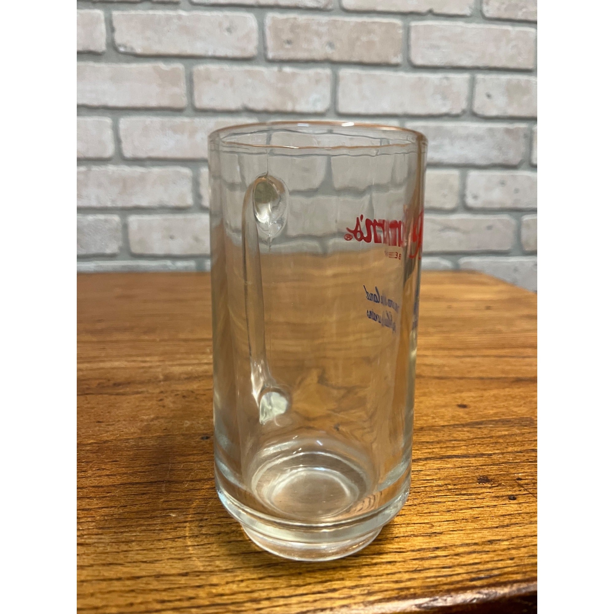 Vintage Hamm's Beer Mug Glass Tankard 5.5" Land of Sky Blue Waters Barware