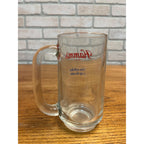 Vintage Hamm's Beer Mug Glass Tankard 5.5" Land of Sky Blue Waters Barware
